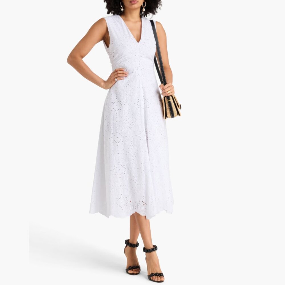 NWT Veronica Beard Aven Eyelet Midi Dress